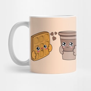 All i need is waffles and coffee, Kawaii waffles and coffee. Mug